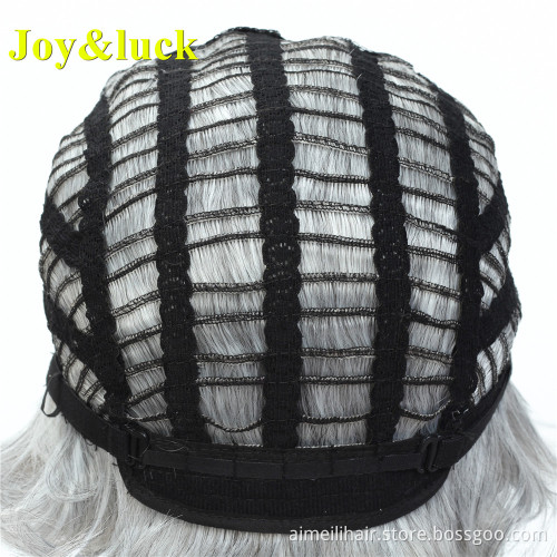 Wholesale Hair Black Ombre Grey for Women Finger Wave Dark Root Hair Wigs Daily or Party Long Water Wave Wig Synthetic Hair Wigs